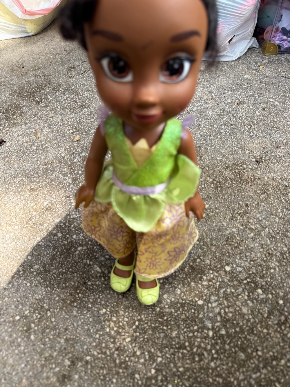 Disney Tiana Doll in Green and Yellow Floral Dress